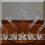 G06. Set of 5 Riedel Crystal candlesticks. 